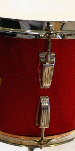 Ludwig Keystone Badge Sparkle Red de 1960's