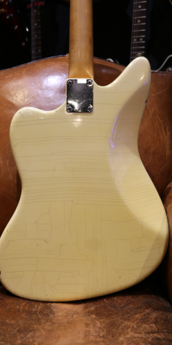 Fender Jaguar Série L Olympic White Matching Headstock de 1965