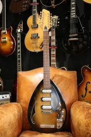 Vox Mark XII "Teardrop" 12-String Thinline 2-Tone Sunburst Flame Top Made in Italy des 1960's