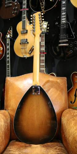 Vox Mark XII "Teardrop" 12-String Thinline 2-Tone Sunburst Flame Top Made in Italy des 1960's