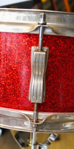 Ludwig Keystone Badge Sparkle Red de 1960's