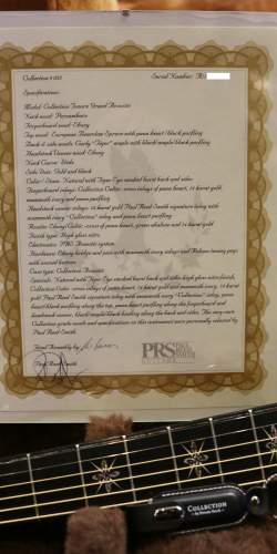 PRS Private Stock Collection  #033 Tonare Grand Acoustic de 2011