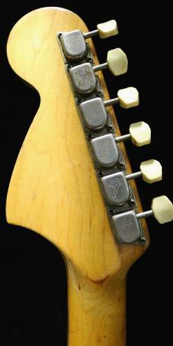 Fender Mustang Red Competition Matching Headstock de 1970