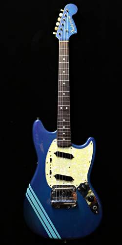 Fender Mustang Blue Competition Matching Headstock de 1969